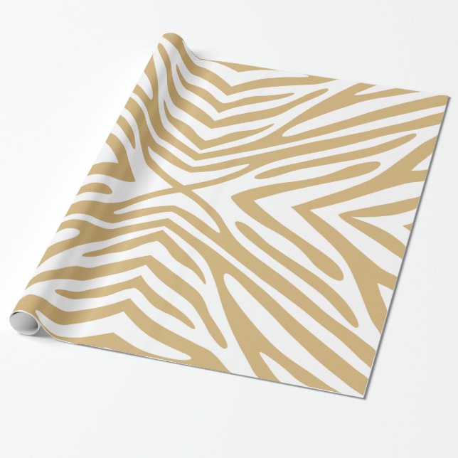 Putty Neutral Zebra Geschenkpapier (Ungerollt)