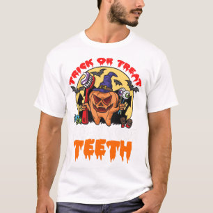 Putze deine Zähne lustiger Zahnarzthelferin-Wortsp T-Shirt