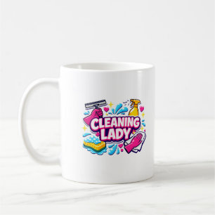 Putzfrau Hausarbeit Reinigungsfan Kaffeetasse