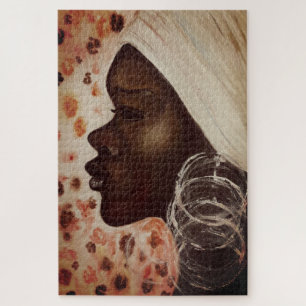 Puzzelnde Afrikanerin