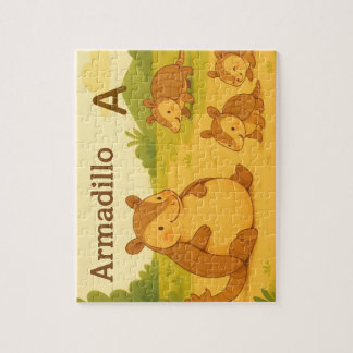 Puzzle 「アルファベットアニマルズ　AはArmadillo！」