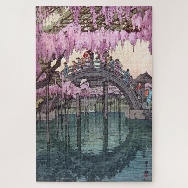Puzzle 亀 天 神, Pont Kameido, Hiroshi Yoshida, Coupe de boi (Vertical)