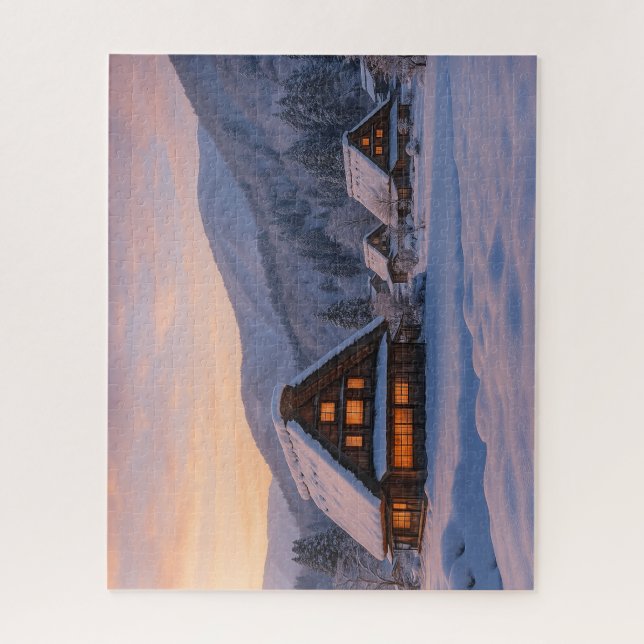 Puzzle 冬の白川郷 合掌造りの里/Winter Shirakawa-go: A Village of Gas (Vertical)