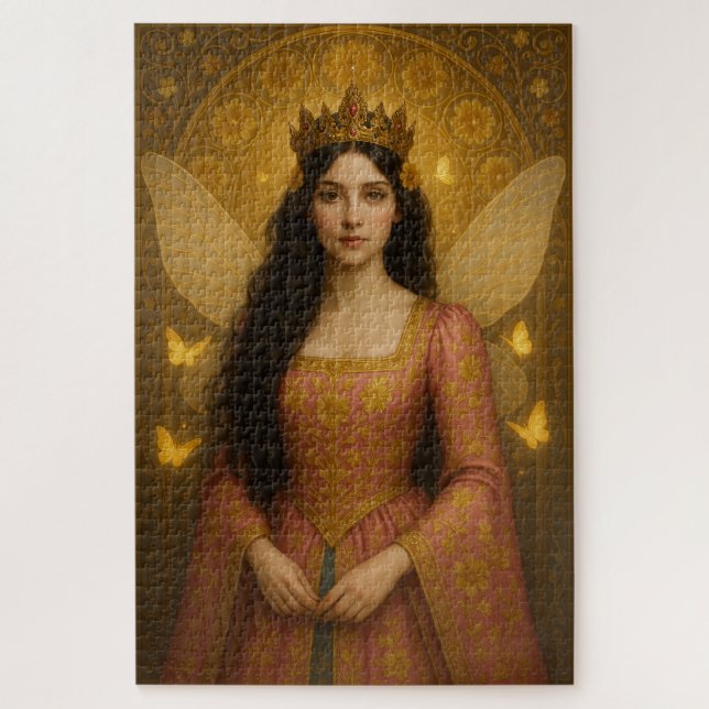 Puzzle 005_A fairy princess in rose pink. (Vertical)