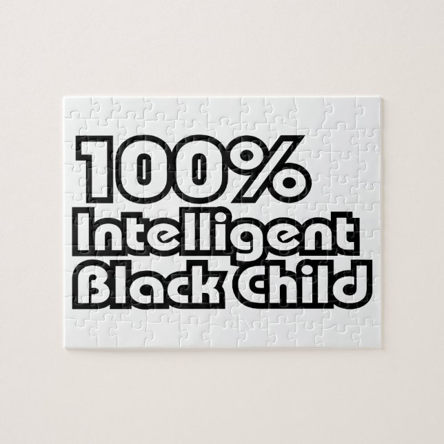 Puzzle 100% Enfant noir intelligent (Horizontal)