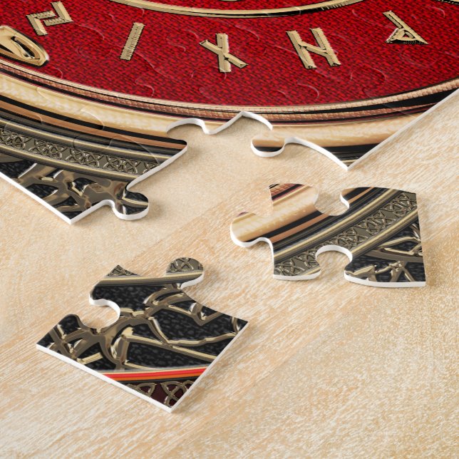 Puzzle [100] Vegvisir - Viking Gold Magic Runic Compass (Côté)