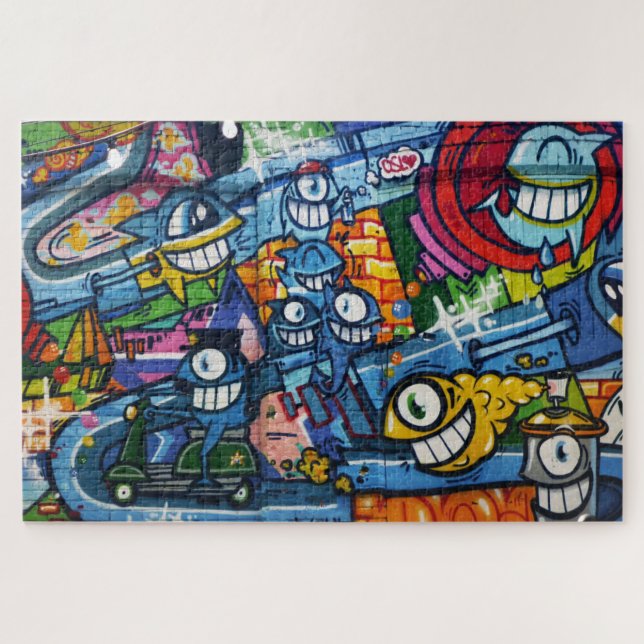 Puzzle 1014 - Art de rue amusant (Horizontal)