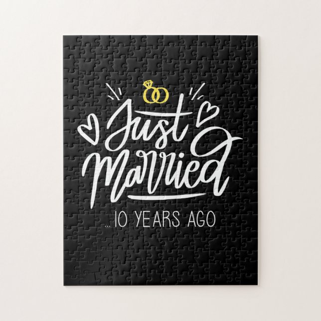 Puzzle 10e anniversaire du Mariage (Vertical)