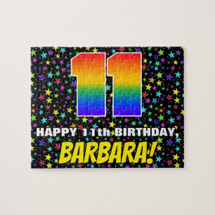 Puzzle 11e anniversaire — Motif de terrain amusant, color