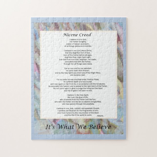 Puzzle 11x14" 252 Piece Nicene Creed Christian Prayer (Vertical)
