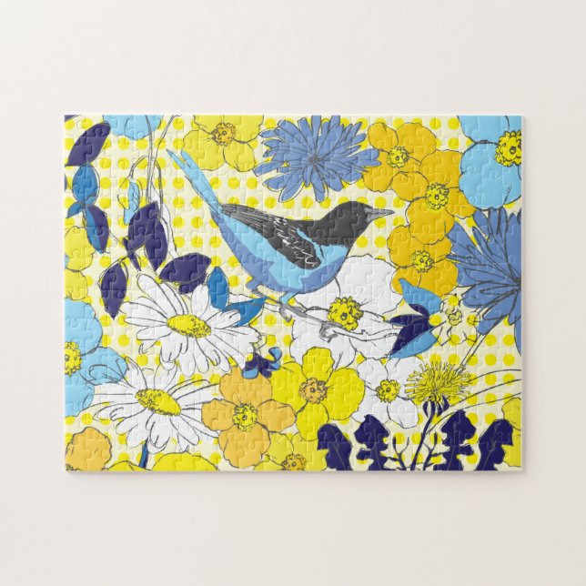 Puzzle 11x14 Bluebird pour les aveugles de couleur (Horizontal)