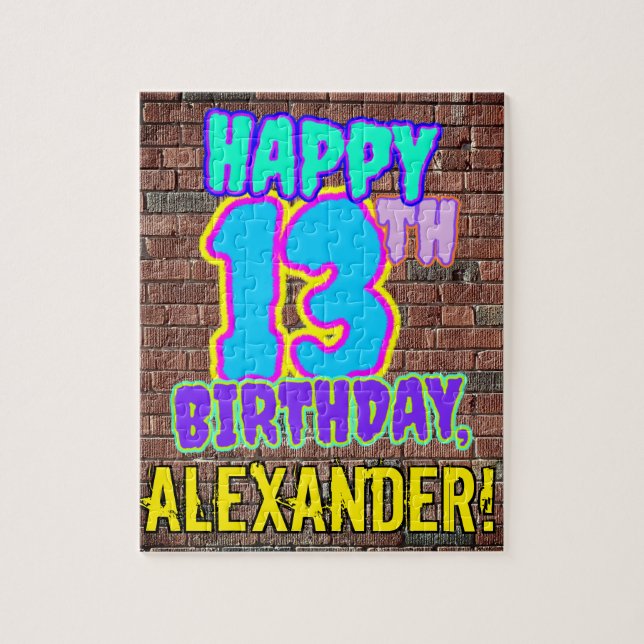 Puzzle 13e anniversaire ~ Amusant, Graffiti urbain inspir (Vertical)