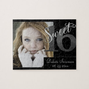 Puzzle 16 ans   Gris Grunge Faux Parties scintillant Arge