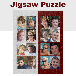 Puzzle 16 photo collage bordeaux et gris