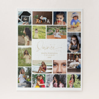 Puzzle 16 Photos Collage Chronologie Vie Quinceañera