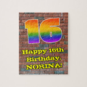 Puzzle 16e anniversaire : Arc en ciel inspiré par les gra