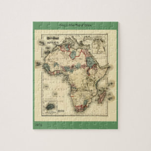 Puzzle 1874 Map of Africa Antique African Print