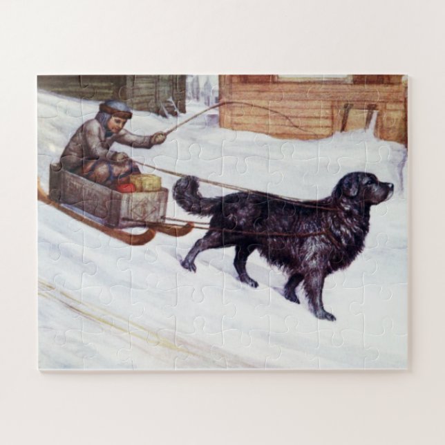 PUZZLE "1890 LE CHIEN DE TERRE-NEUVE"  (Horizontal)