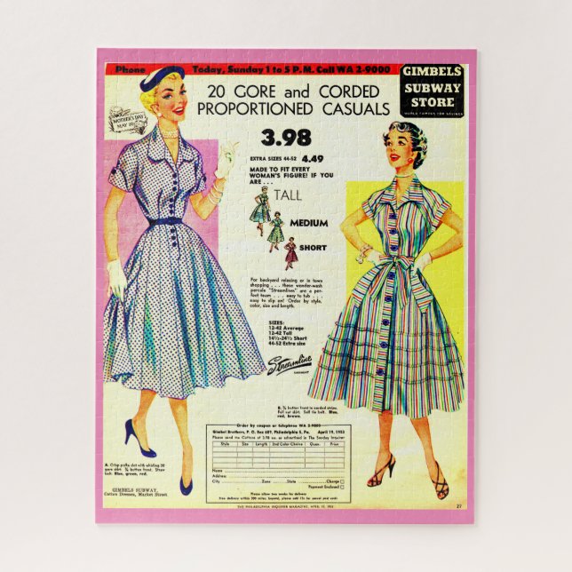 Puzzle 1953 Boutique Gimbels (Vertical)