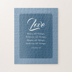 Puzzle 1 Corinthiens 13:7 L'amour supporte tout