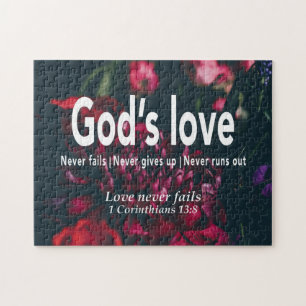 Puzzle 1 CORINTHIENS 13:8 L'AMOUR N'ÉCHEC JAMAIS Christia