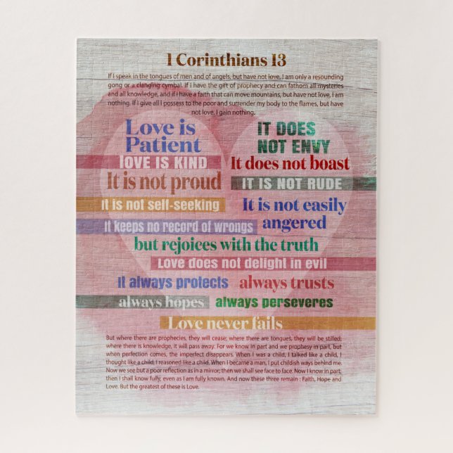 Puzzle 1 Corinthiens 13 - Amour (Vertical)