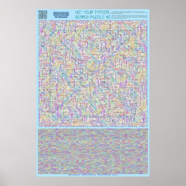 PUZZLE #1: Math Equations - Standard Solved Poster (Vorne)