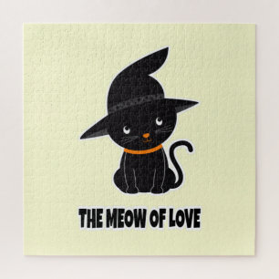 Puzzle 1.mignonne belle chatte noire miow amour