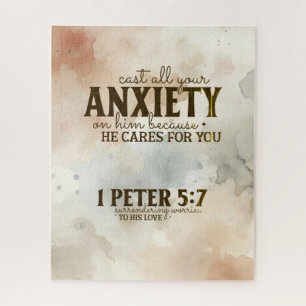 Puzzle 1 Pierre 5:7 Posez votre anxiété sur lui Bible Ver