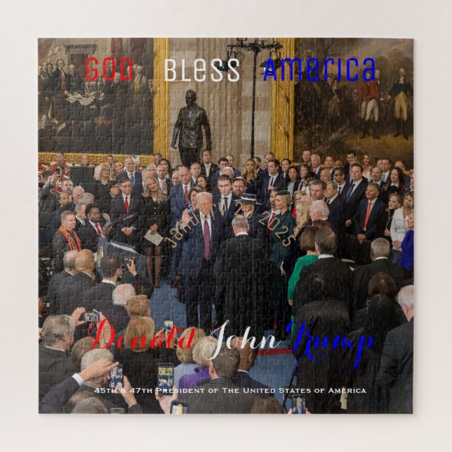 Puzzle 2025 Donald Trump prêtant serment (Vertical)