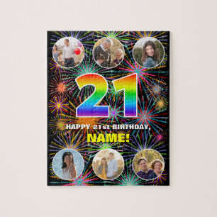 Puzzle 21e anniversaire : Arc en ciel amusant #, Nom pers