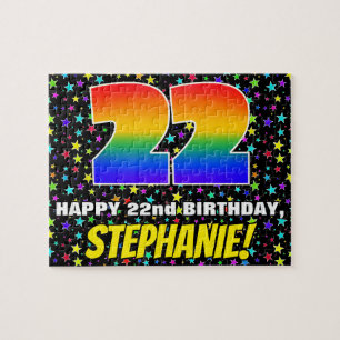 Puzzle 22e anniversaire — Amusant, Motif de terrain étoil
