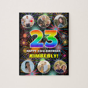 Puzzle 23e anniversaire : Arc en ciel amusant #, Nom pers