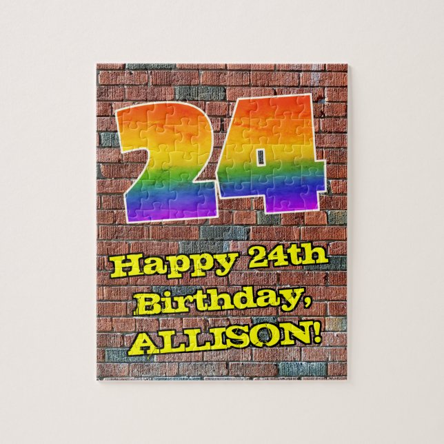 Puzzle 24e anniversaire : Arc en ciel inspiré par les gra (Vertical)