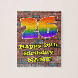 Puzzle 26e anniversaire : Arc-en-ciel amusant inspiré par