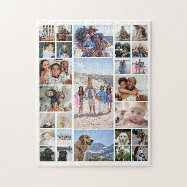 Puzzle 27 Collage photo personnalisé (Vertical)