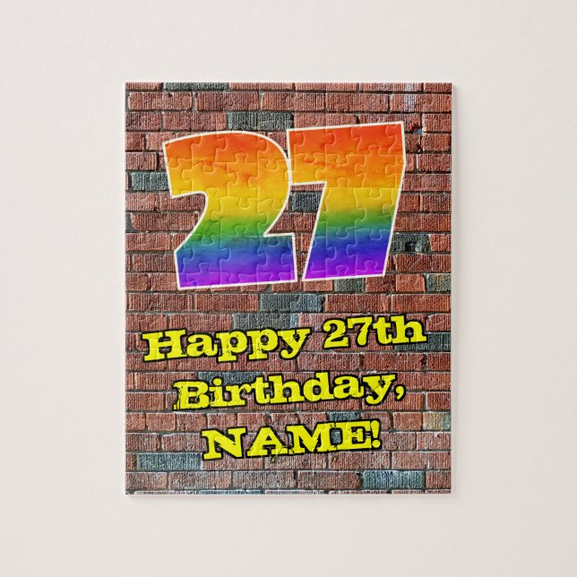 Puzzle 27e anniversaire : Arc en ciel inspiré par les gra (Vertical)