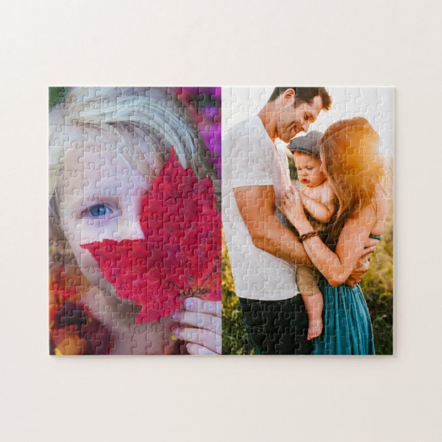 Puzzle 2 Foto Edge Print Personalisiert (Horizontal)