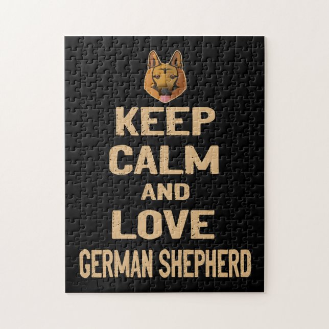 Puzzle 2 Gardez Calme Et Amour Berger Allemand (Vertical)