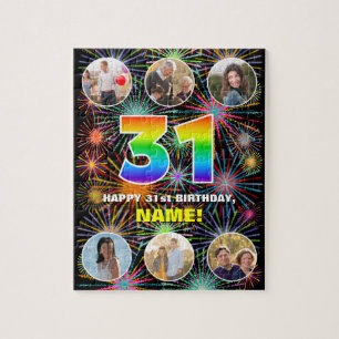 Puzzle 31e anniversaire : Arc en ciel amusant #, Nom pers