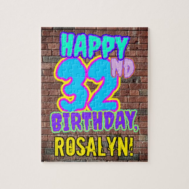 Puzzle 32e anniversaire ~ Amusant, Graffiti urbain inspir (Vertical)