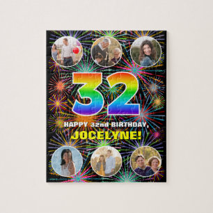 Puzzle 32e anniversaire : Arc en ciel amusant #, Nom pers