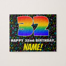 32e anniversaire — Symboles de musique amusants et
