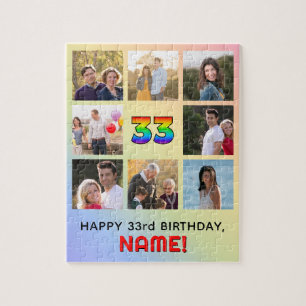 Puzzle 33e anniversaire : Arc-en-ciel amusant #, Nom pers