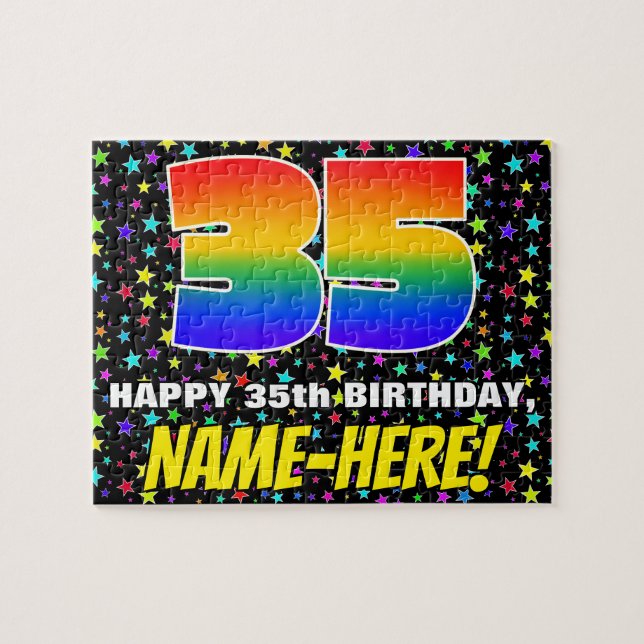 Puzzle 35e anniversaire — Amusant, Motif de terrain étoil (Horizontal)