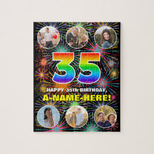 Puzzle 35e anniversaire : Arc en ciel amusant #, Nom pers