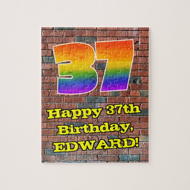 Puzzle 37e anniversaire : Arc-en-ciel amusant inspiré par (Vertical)