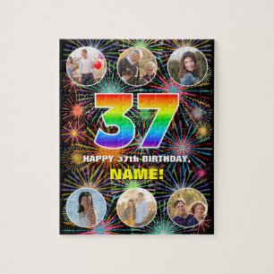Puzzle 37e anniversaire : Arc en ciel amusant #, Nom pers
