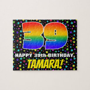 Puzzle 39e anniversaire — Amusant, Motif de terrain étoil