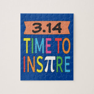 Puzzle 3.14 Le Temps D'Inspirer Pi Pun Drôle Plaisanterie
